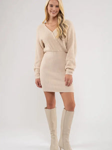 KNIT EYELET DRESS