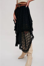 Load image into Gallery viewer, LACE TIER MIDI SKIRT