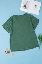 Load image into Gallery viewer, Embroidery V Neck Draped Sleeve Plus Size Blouse