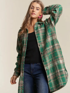 Button Down Flannel Shacket