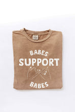 Load image into Gallery viewer, BABES SUPPORT BABES Mineral Washed Graphic Top