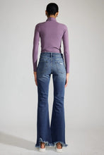 Load image into Gallery viewer, PREMIER HIGH RISE DISTRESSED FLARE JEANS