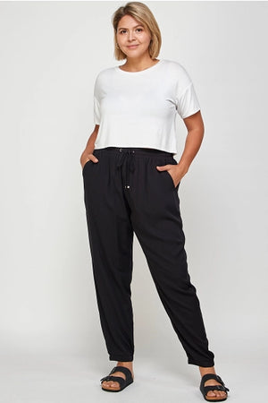 Plus Size Solid Jogger Pants