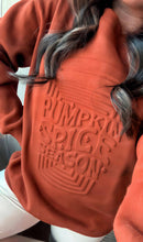 Load image into Gallery viewer, Evelyn Embossed Sweater - Corn Maze Pumpkin Spice Latte