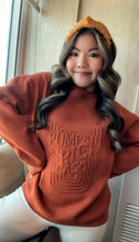 Load image into Gallery viewer, Evelyn Embossed Sweater - Corn Maze Pumpkin Spice Latte