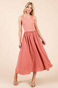 SLEEVELESS MIDI DRESS-CHIC & COMFORTABLE
