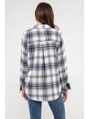 Plaid Lightweight Long Sleeve Top