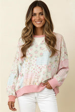 Load image into Gallery viewer, Triangle Oversized Long Sleeve Patchwork Top