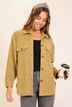 Load image into Gallery viewer, Brushed Waffle Button-Up Shacket