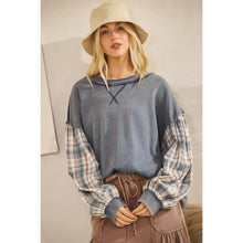 Load image into Gallery viewer, The Indie Flannel Contrast Pullover
