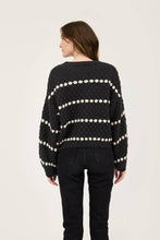 Load image into Gallery viewer, STRIPE OVERSIZED BALLOON SLEEVE KNIT SWEATER