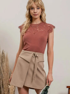 Scallop Edge Lace Top