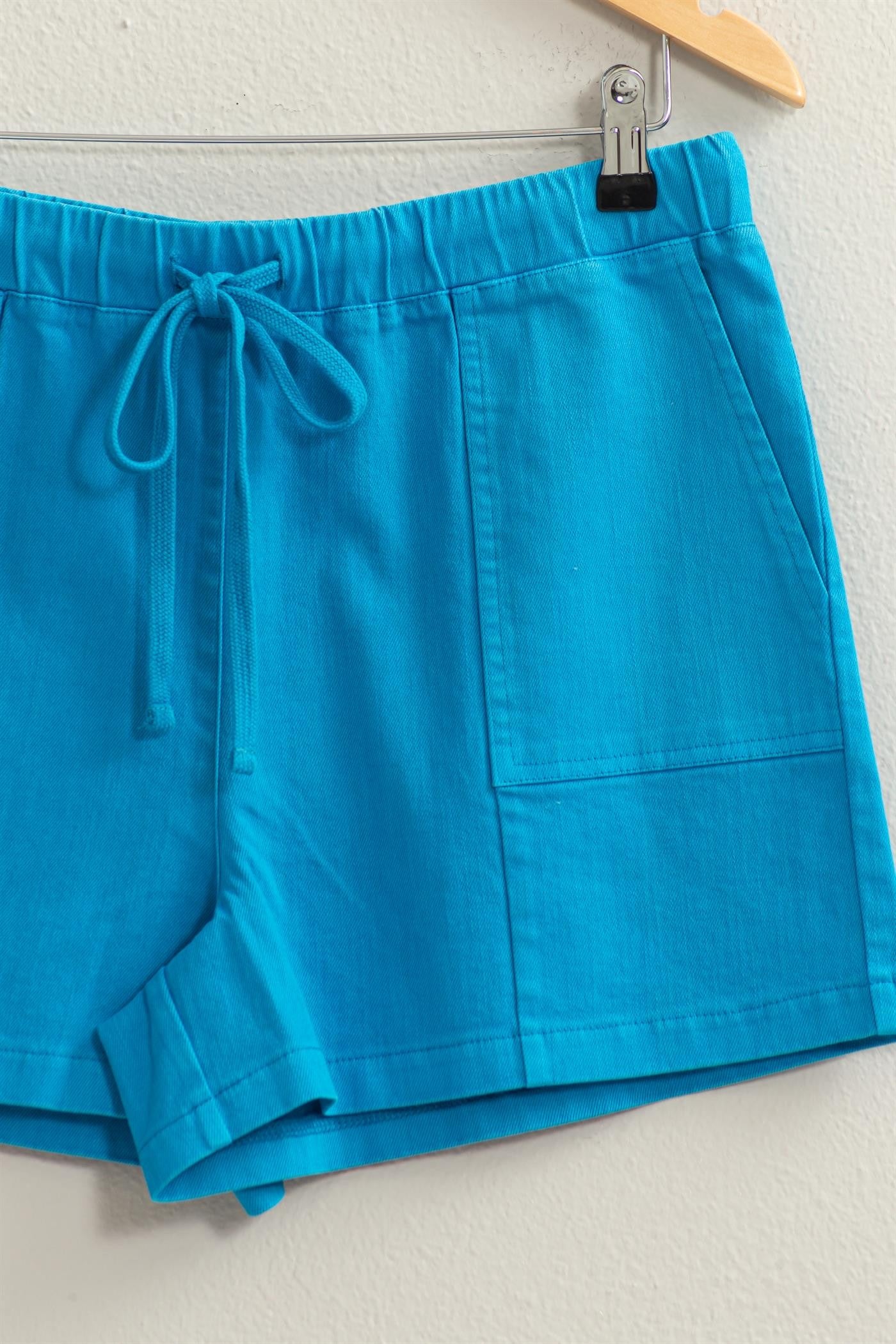 Patch Pocket Drawstring Shorts