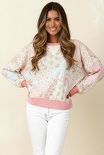 Load image into Gallery viewer, Triangle Oversized Long Sleeve Patchwork Top