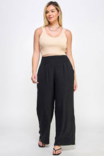 Load image into Gallery viewer, Plus Size Smocked Wide-Leg Pant