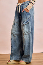 Load image into Gallery viewer, Baggy Barrel Denim Pants With Cargo Pockets