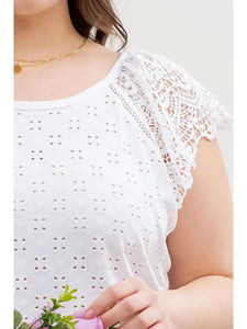 Eyelet Embroidery Knit Top