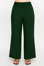 Load image into Gallery viewer, Plus Size Smocked Wide-Leg Pant