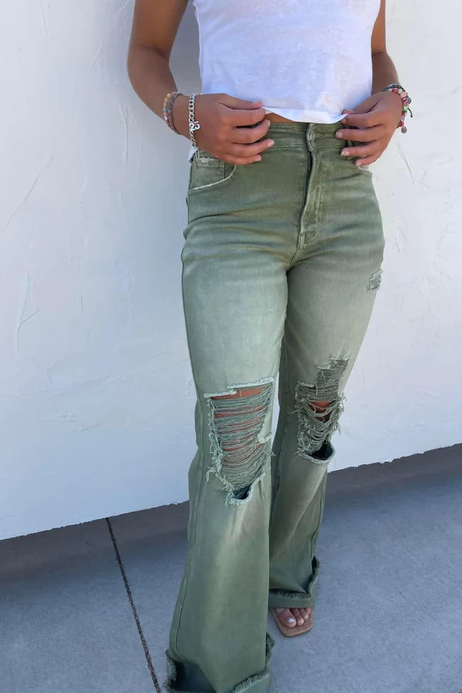 BLAKELY DISTRESSED COLORED JEANS