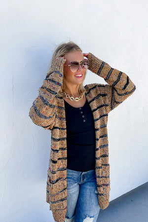 STRIPE MILEY DOT CARDIGAN