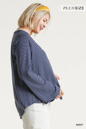 STRIPED LONG SLEEVE TOP