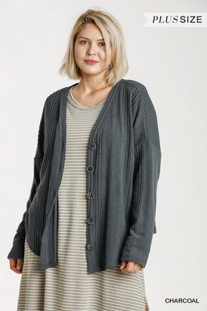 Long Sleeve Button Down Knitted Cardigan