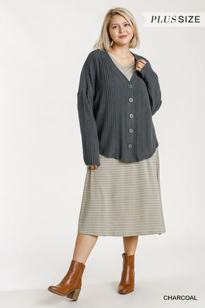 Long Sleeve Button Down Knitted Cardigan