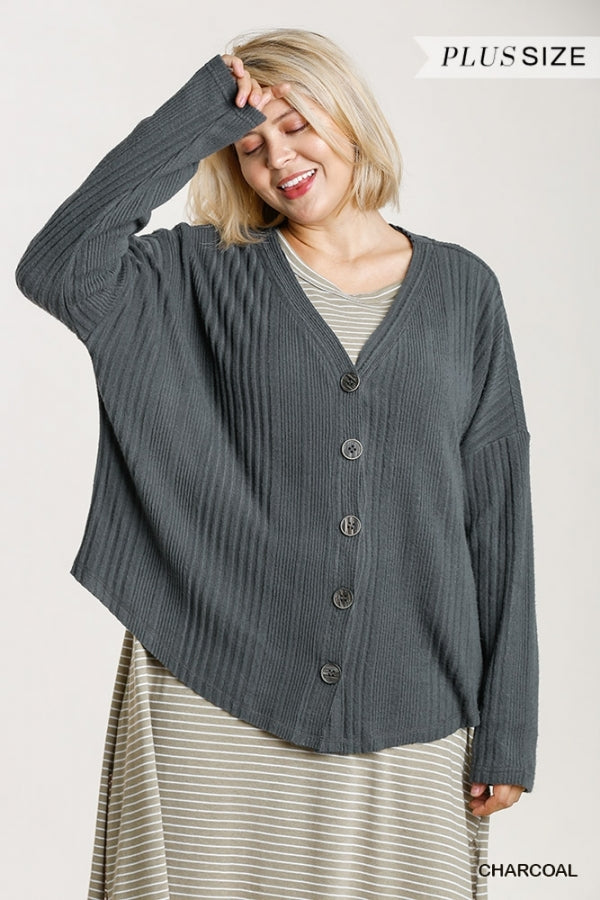Long Sleeve Button Down Knitted Cardigan