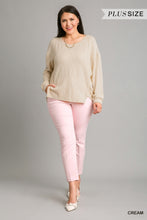 Load image into Gallery viewer, Ribbed Knit Long Sleeve Round Neck Top