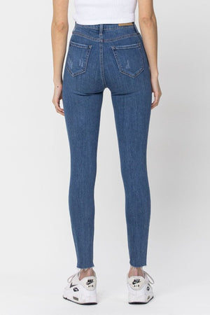 High Rise Straight Cut Ankle Skinny