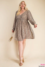Load image into Gallery viewer, LEOPARD PRINT CHIFFON LINNED DRESS