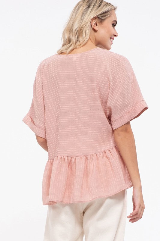 STRIPE BUTTON DOWN TOP