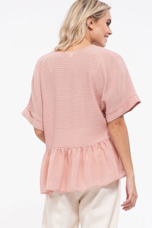 STRIPE BUTTON DOWN TOP