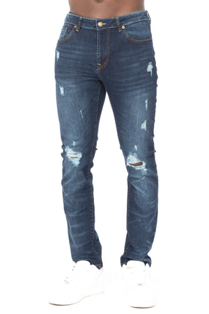 MEN'S SLIM TAPPER RIP JEANS