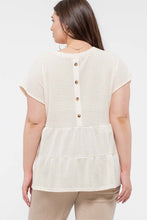 Load image into Gallery viewer, PLUS WAFFLE KNIT TIERED TOP