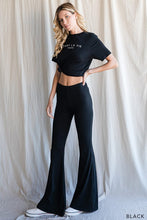 Load image into Gallery viewer, Elastic Waist Flare Bell Bottom Long Pants