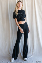 Load image into Gallery viewer, Elastic Waist Flare Bell Bottom Long Pants