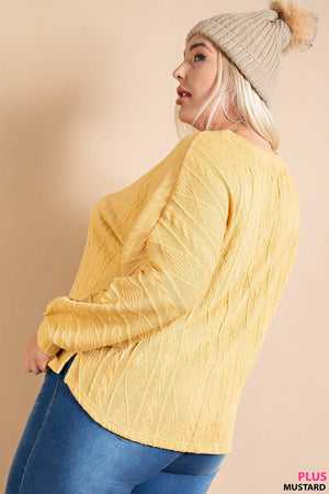 DOLMAN CABLE SWEATER TOP