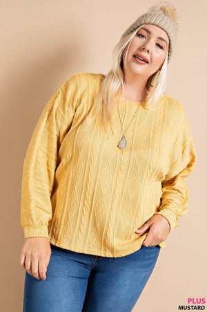 DOLMAN CABLE SWEATER TOP