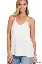 Load image into Gallery viewer, WOVEN AIRFLOW ADJUSTABLE STRAP V-NECK CAMI TOP