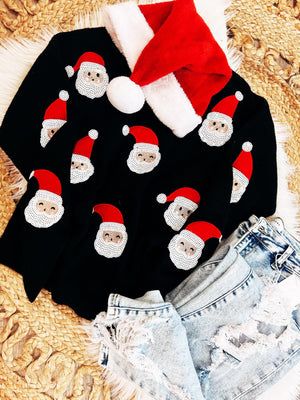 PREORDER: Santa Sequin Pullover