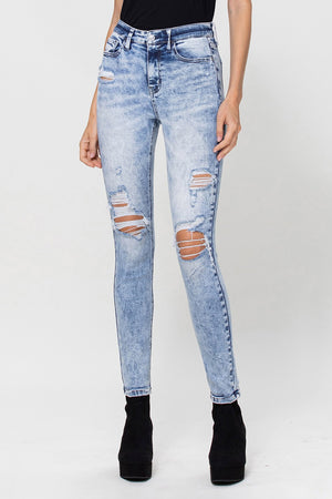CRYSTAL LAKE HIGH RISE ANKLE SKINNY