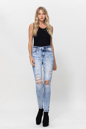 CRYSTAL LAKE HIGH RISE ANKLE SKINNY