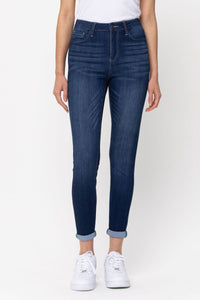 High Rise Rayon Ankle Skinny