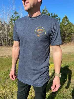 SHORT SLEEVE - SUNSET BASS - HEATHER NAVY