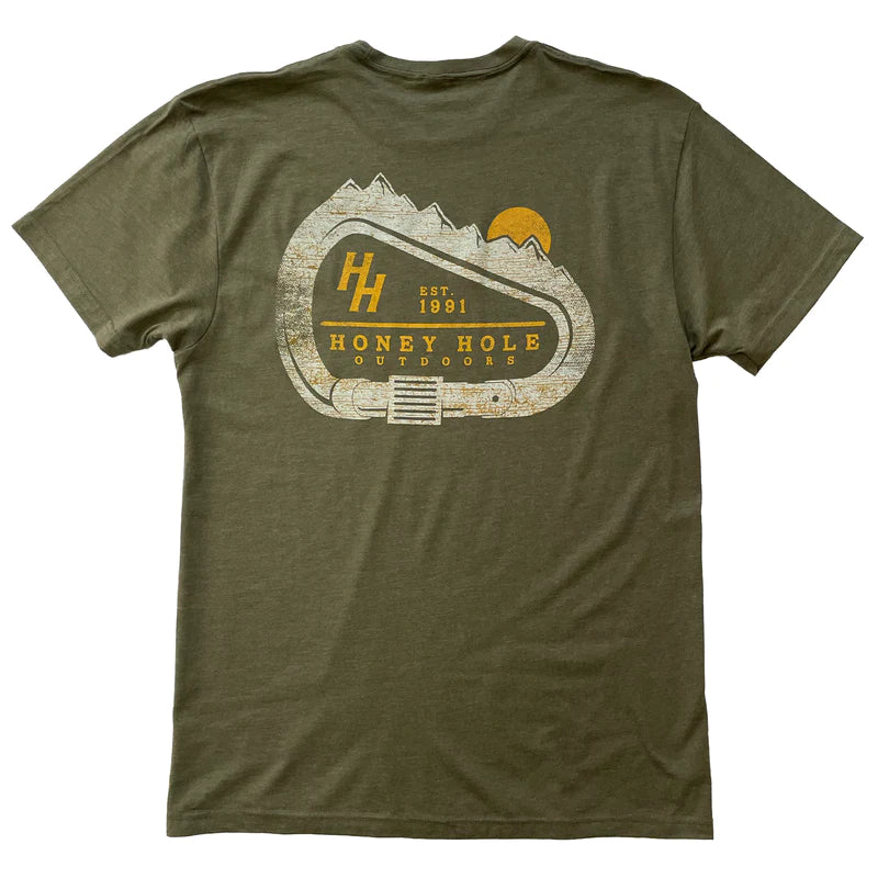 SHORT SLEEVE - CARABINER- HEATHER ARMY