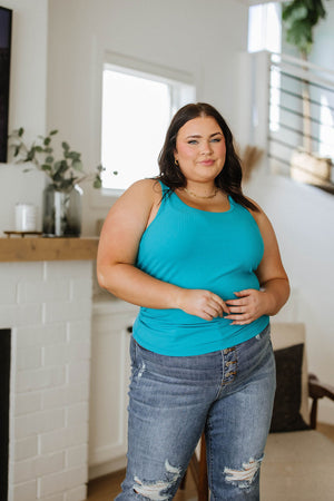 Josie High Rise Button Fly Boyfriend Jeans