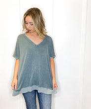 Load image into Gallery viewer, V NECK MIXED WASH TOP