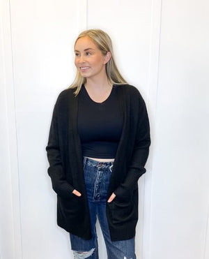 Open Front Mossy Cardigan
