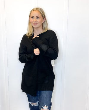 Open Front Mossy Cardigan